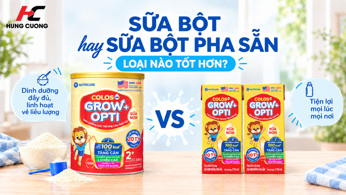 So sánh sữa bột truyền thống và sữa bột pha sẵn loại nào tốt hơn cho sự phát triển của trẻ